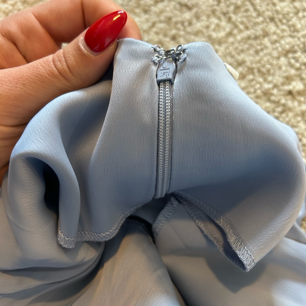 Urban Outfitters Baby Blue Cowl High Neck Mini Dress - Picture 2 of 5